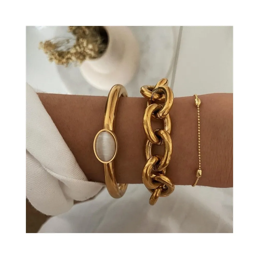 Pulsera Athenea Nácar Oro