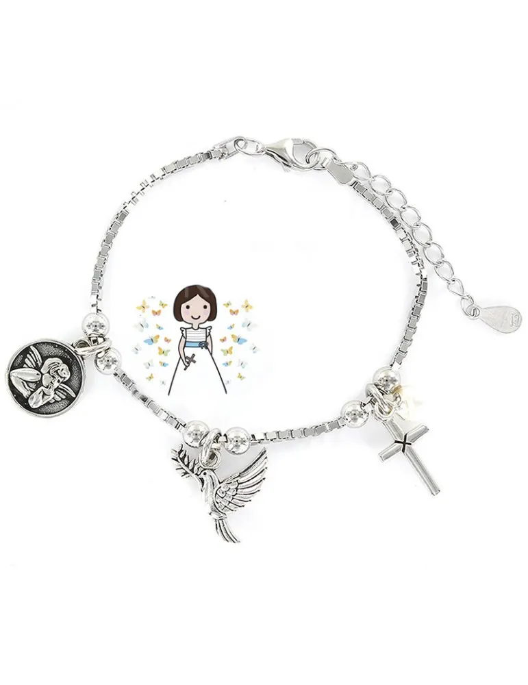 Pulsera Comunión Niña Plata