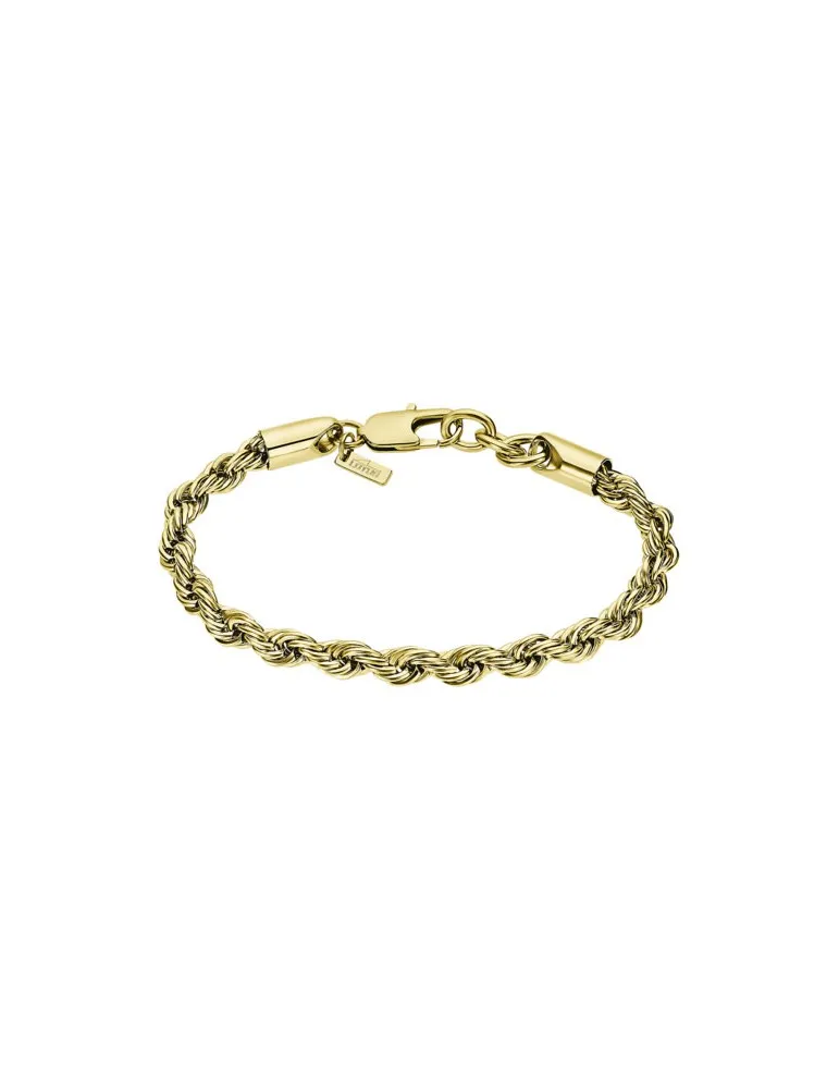 Pulsera Cordón Lotus Style hombre Acero Dorado LS2233