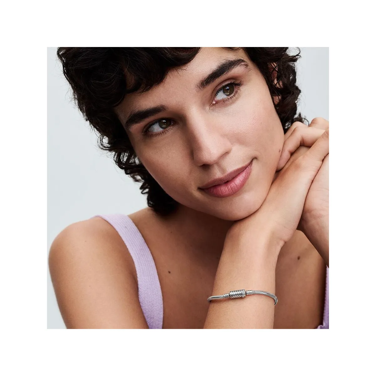 PULSERA DE CADENA DE SERPIENTE CON CIERRE DESLIZANTE MAGNéTICO FáCIL DE CERRAR  PANDORA