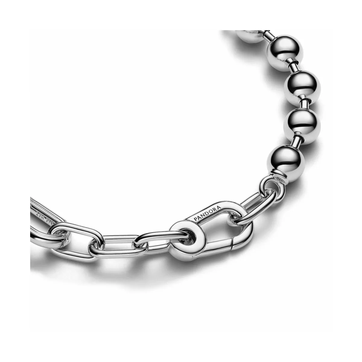 PULSERA DE ESLABONES LINK Y CUENTAS METáLICAS PANDORA ME  PANDORA