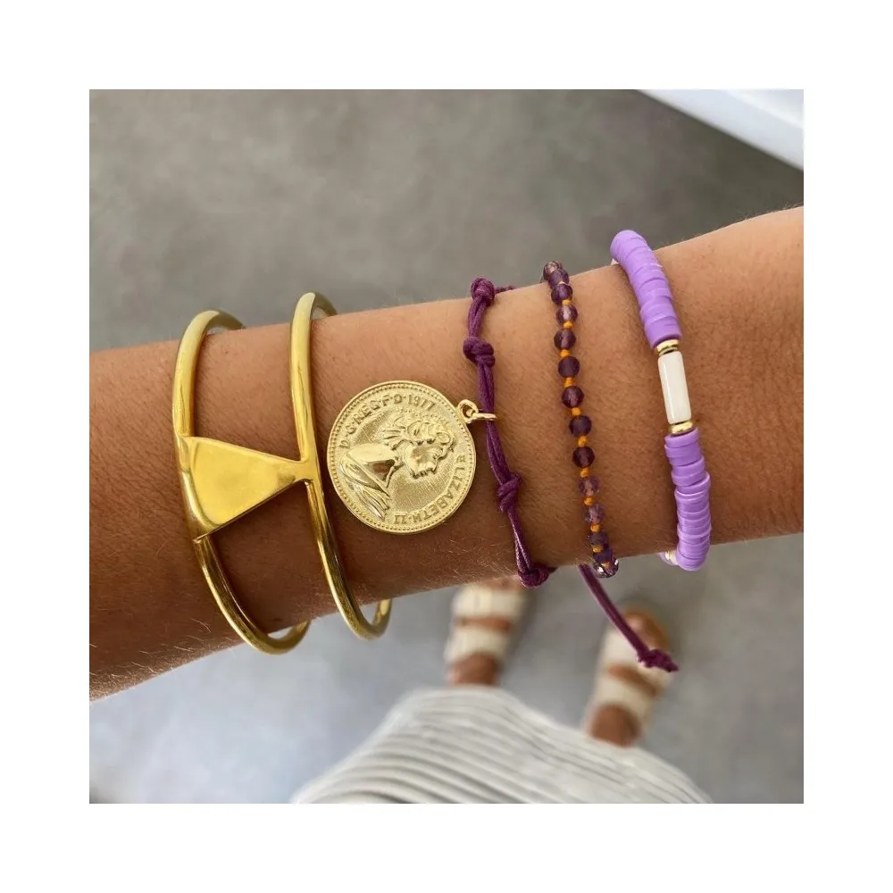 Pulsera Lanzarote Lavanda Oro