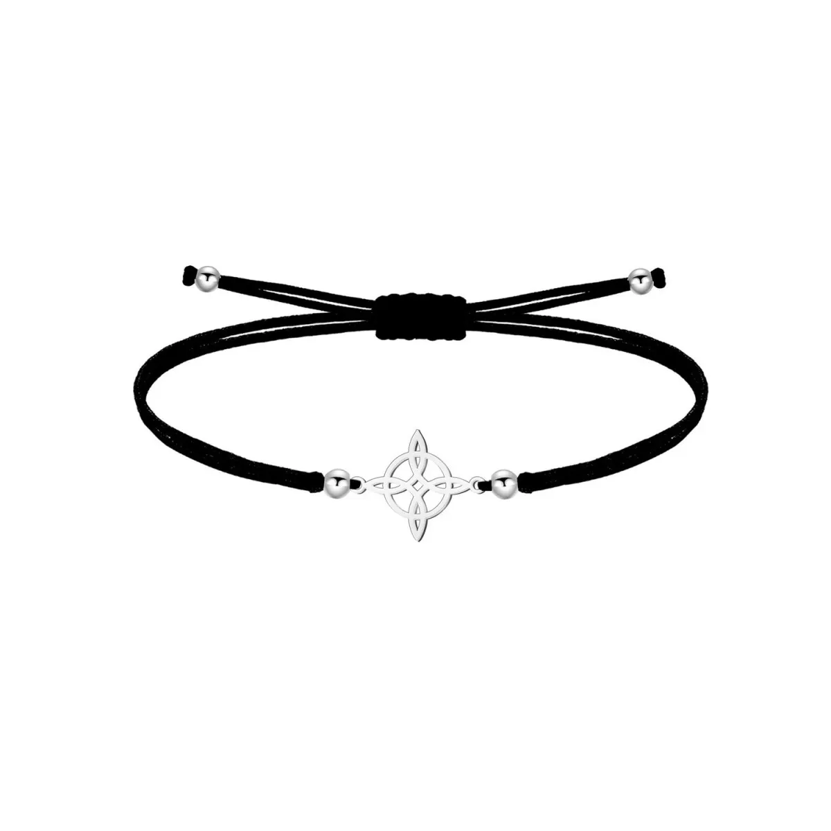 PULSERA NUDO DE LA BRUJA HILO Y ACERO  JOYAS DE IRENE