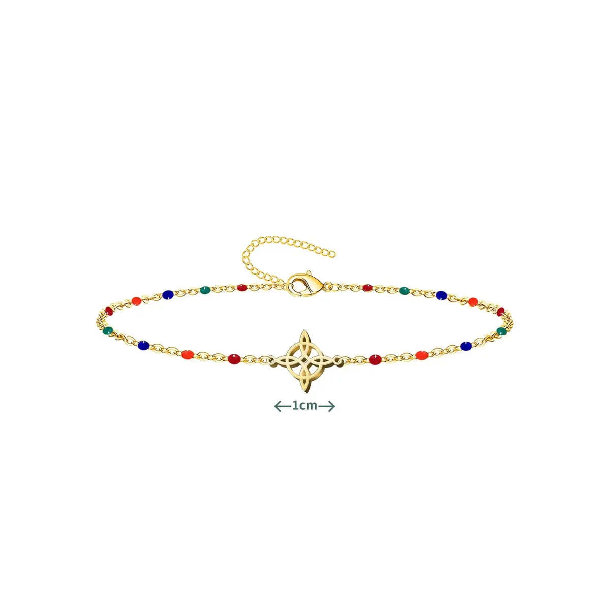 PULSERA NUDO DE LA BRUJA MULTICOLOR ACERO  JOYAS DE IRENE