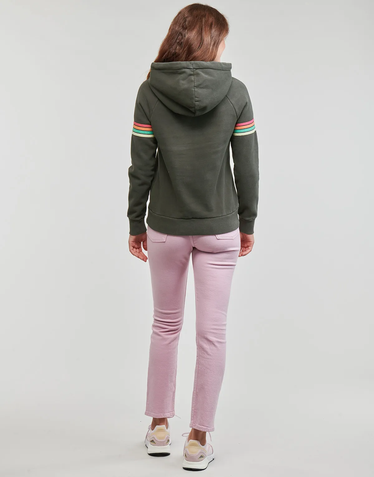 RAINBOW STRIPE LOGO HOODIE