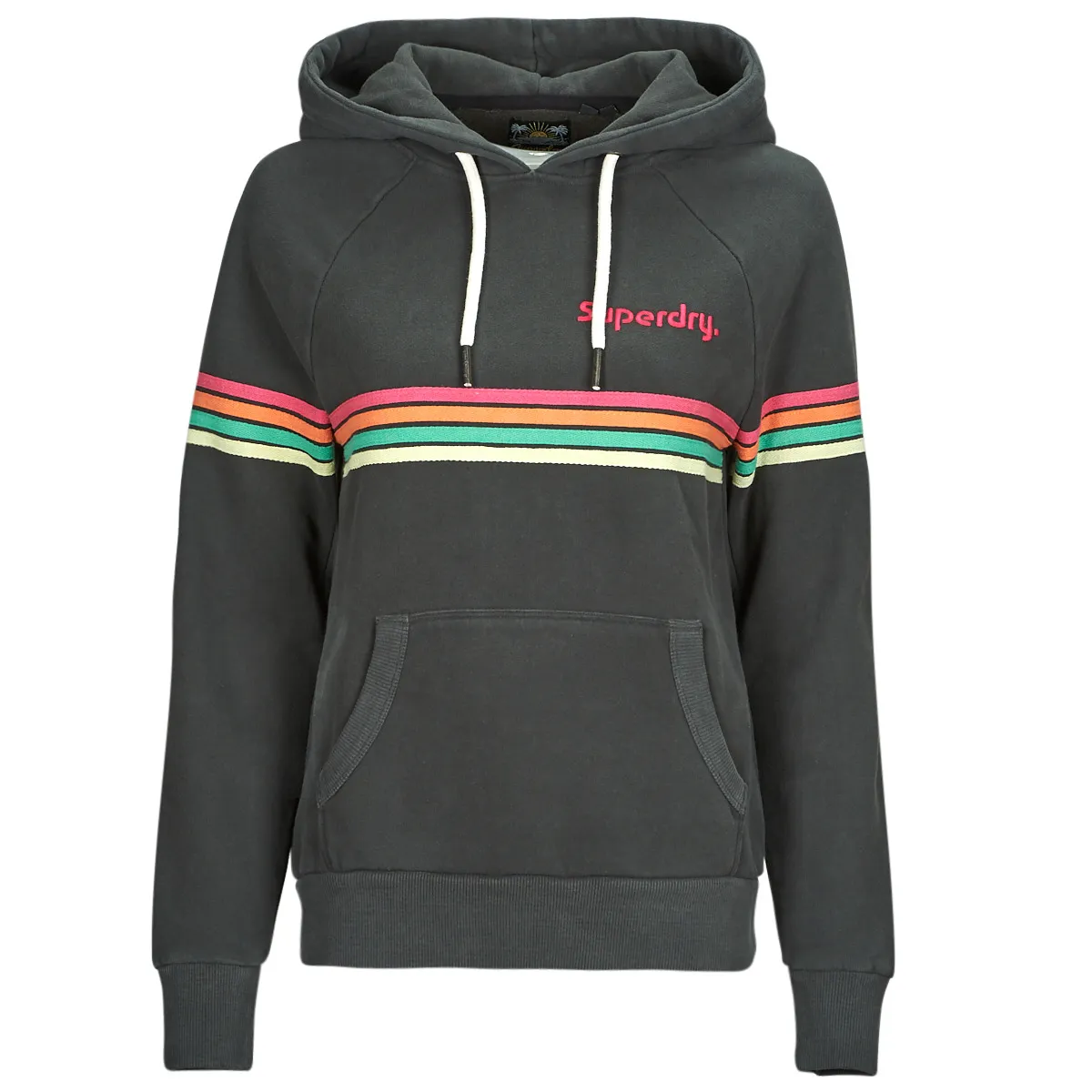RAINBOW STRIPE LOGO HOODIE
