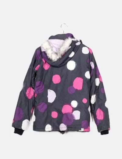 Roxy Abrigo gris estampado