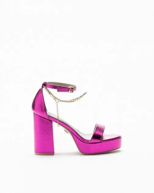 SANDALIAS DE TACóN ALTO GLOSS 22165 ROSA