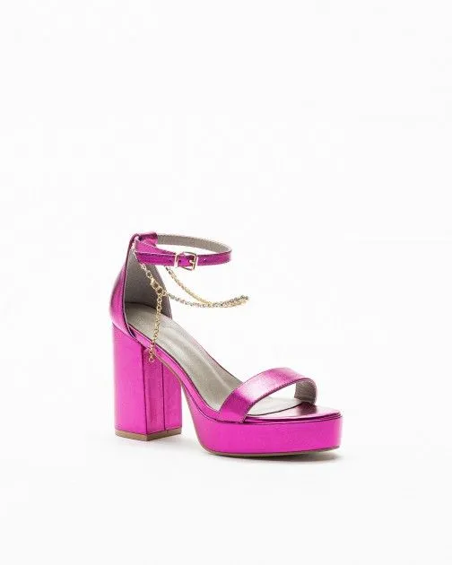 SANDALIAS DE TACóN ALTO GLOSS 22165 ROSA