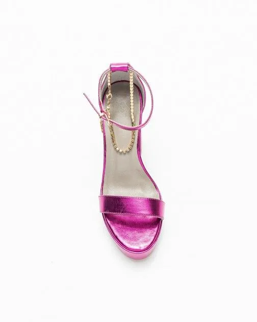 SANDALIAS DE TACóN ALTO GLOSS 22165 ROSA