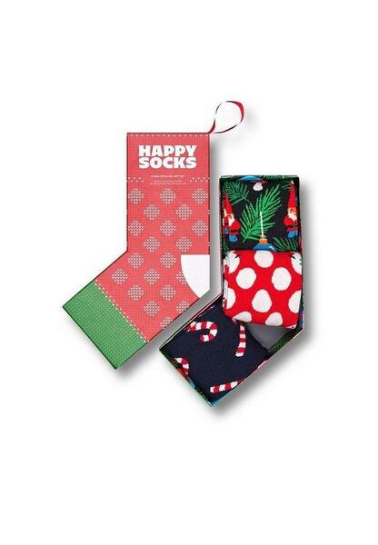 Set de regalo de 3 calcetines tipo calcetín navideños