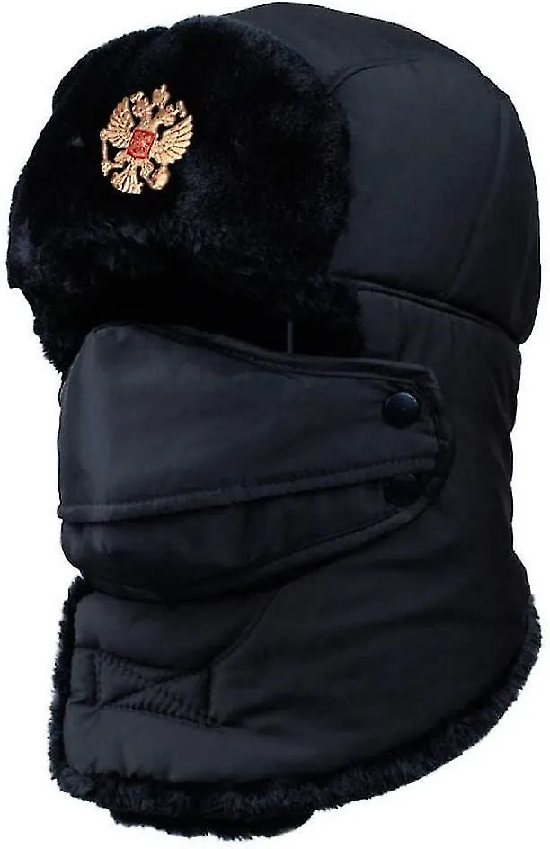 Sombrero ruso Invierno Oreja caliente Sombreros bombardero Gorras Bufanda Hombres Mujeres Trampero ruso Sombrero Soldado oreja O