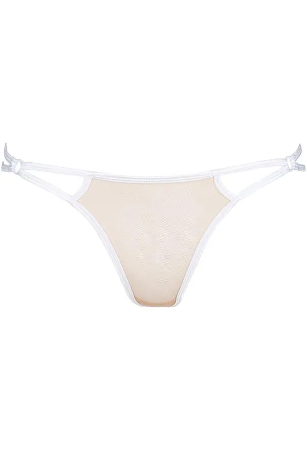 Tanga bordado en la espalda blanco