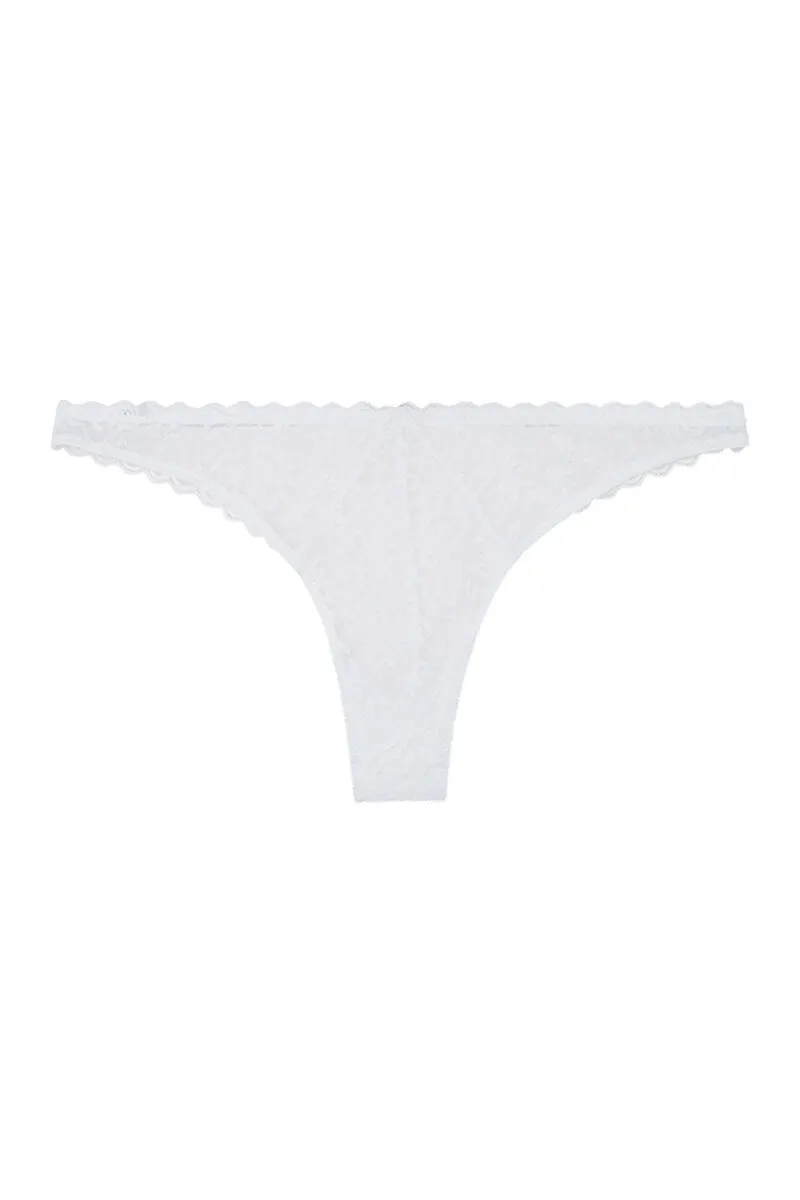 Tanga encaje blanco