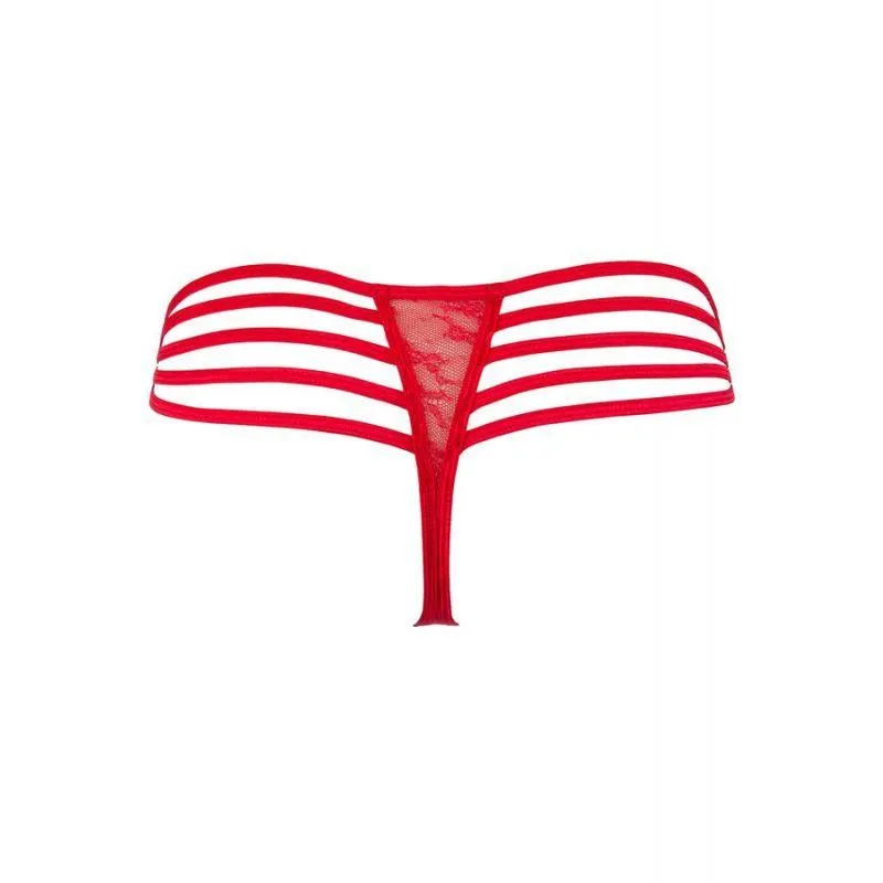 Tanga seductora de lujo roja
