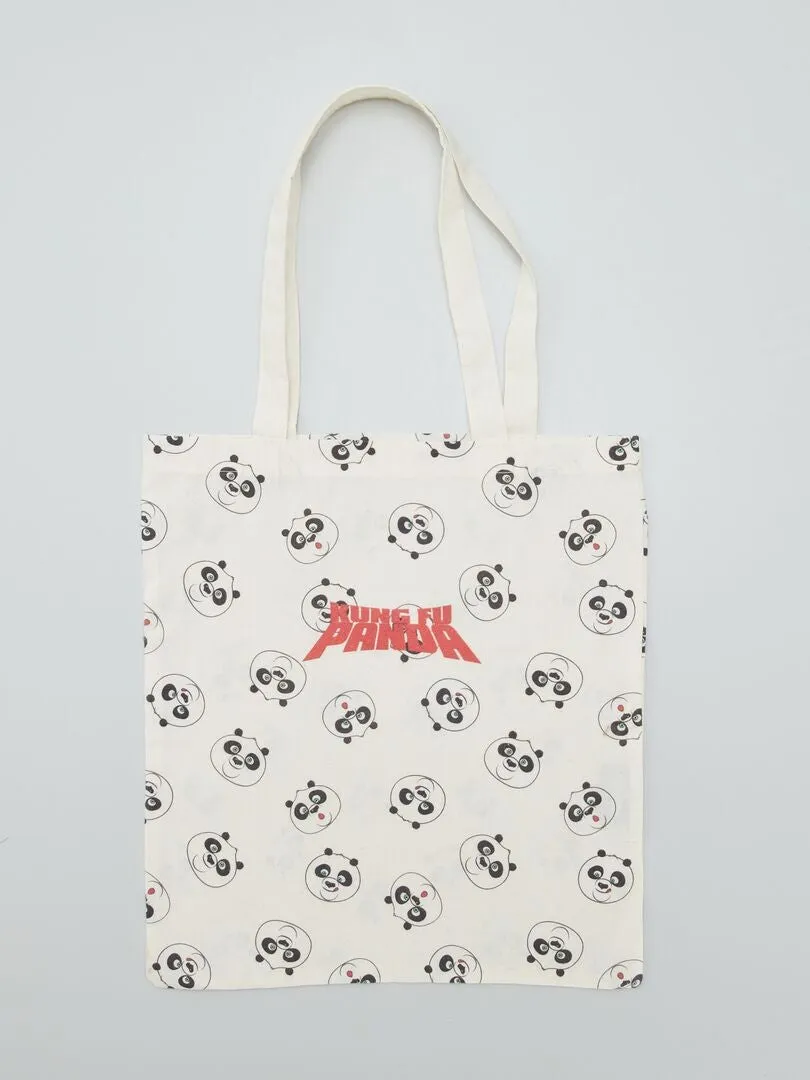 TOTE BAG 'KUNG FU PANDA'  BEIGE