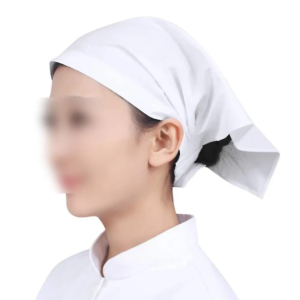 Turbante Chef Sombrero Triángulo Bufanda Restaurante Sombrero de Trabajo Mujer Sudadera Ajustable Envoltura de Trabajo Gorra Sua