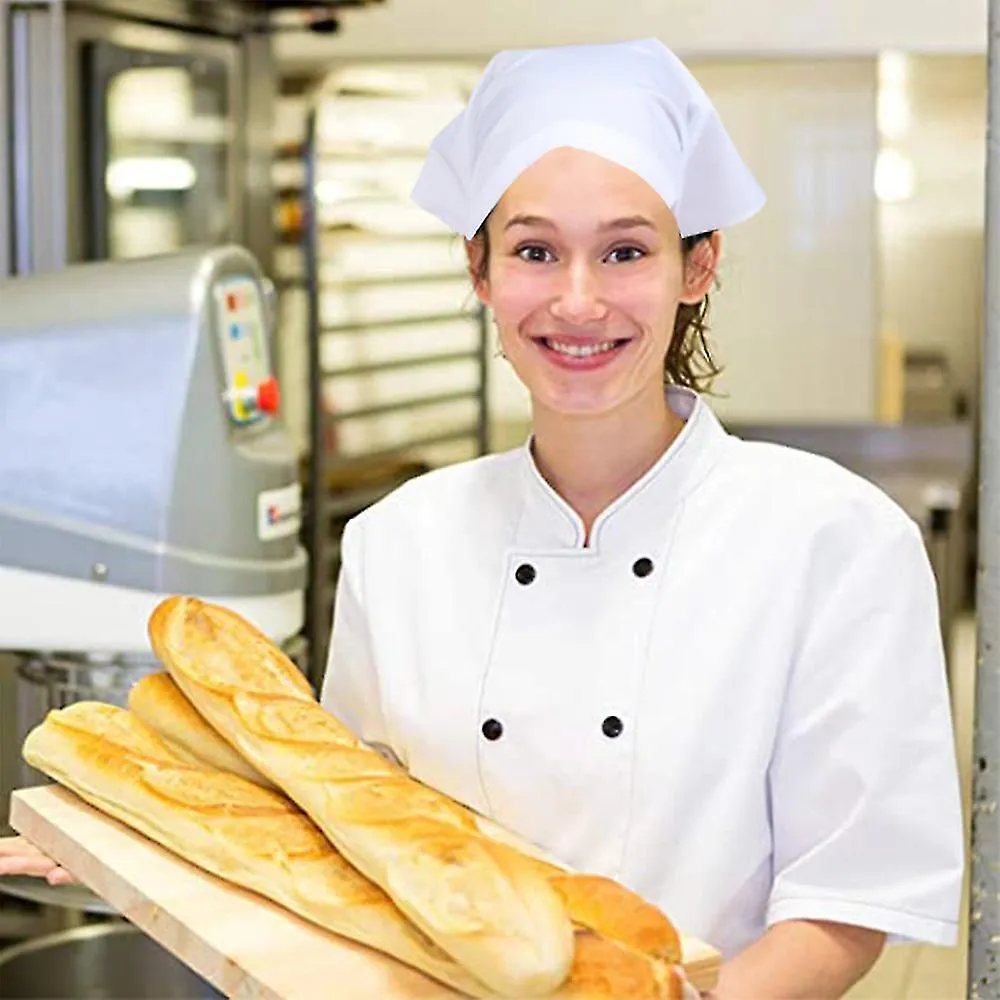 Turbante Chef Sombrero Triángulo Bufanda Restaurante Sombrero de Trabajo Mujer Sudadera Ajustable Envoltura de Trabajo Gorra Sua