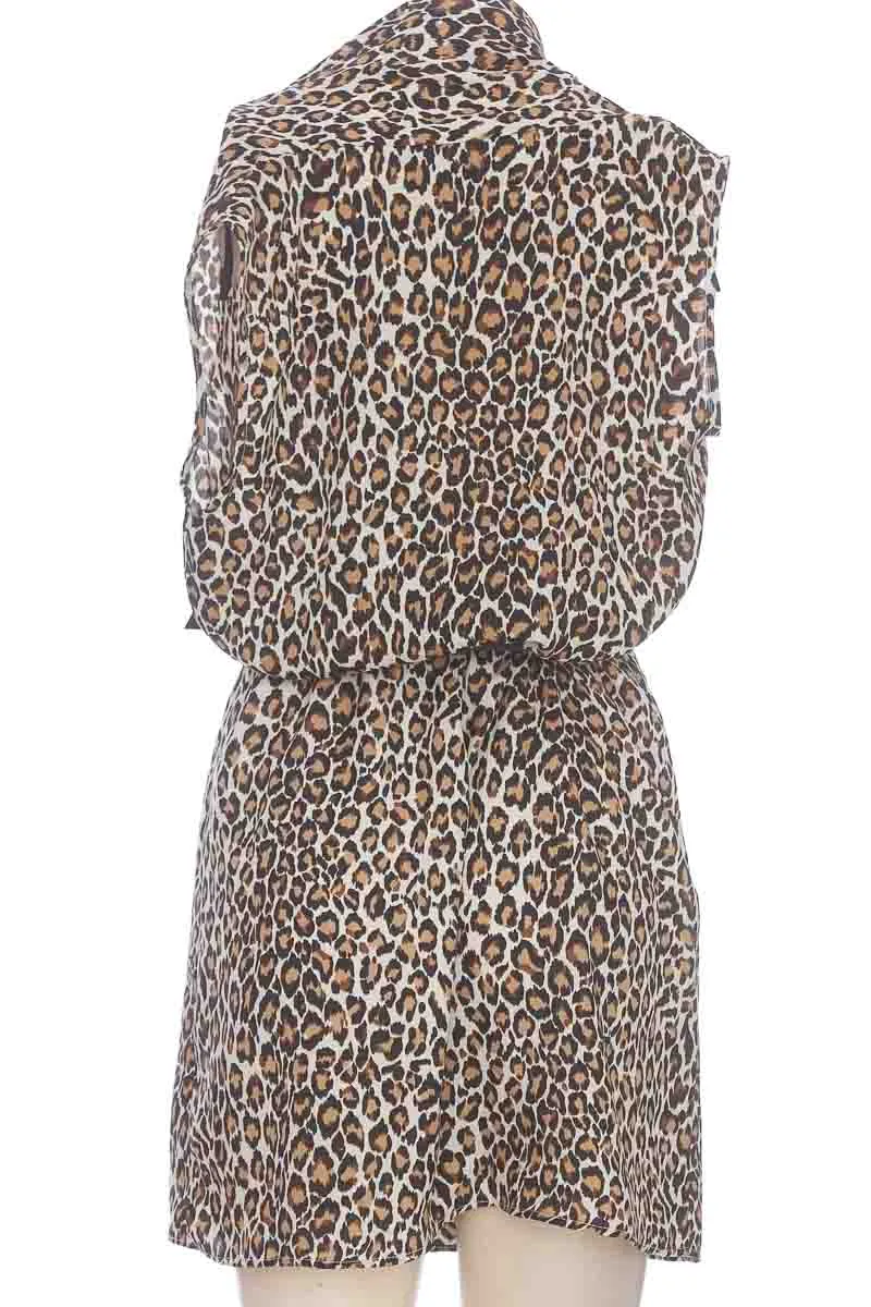 VESTIDO / ENTERIZO COLOR CAFé  MNG