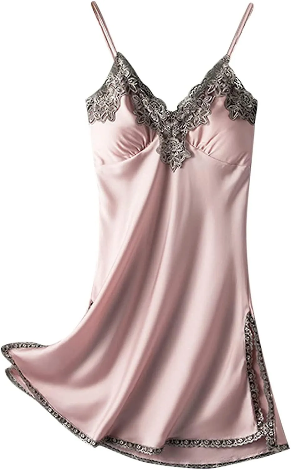 Women Satin Sling Skirt Dress Sexy Lingerie Home Wear Pajamas Nightdress Babydoll Sleepwear