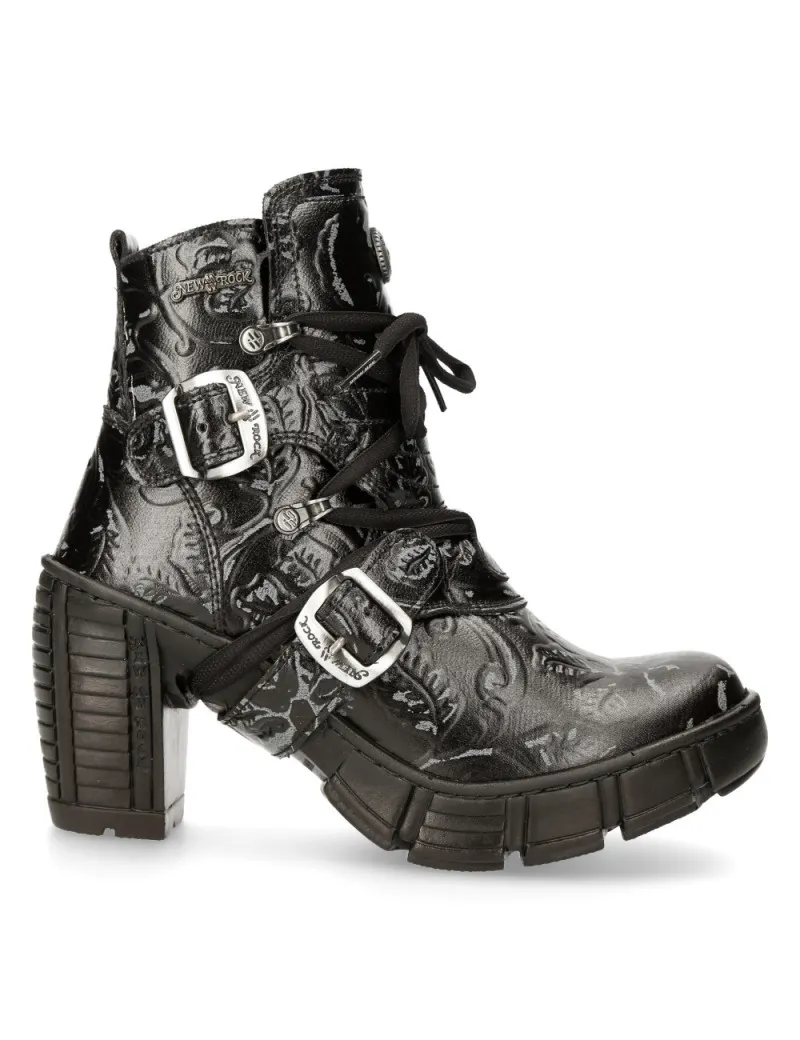 Women's vintage black vegan ankle boots