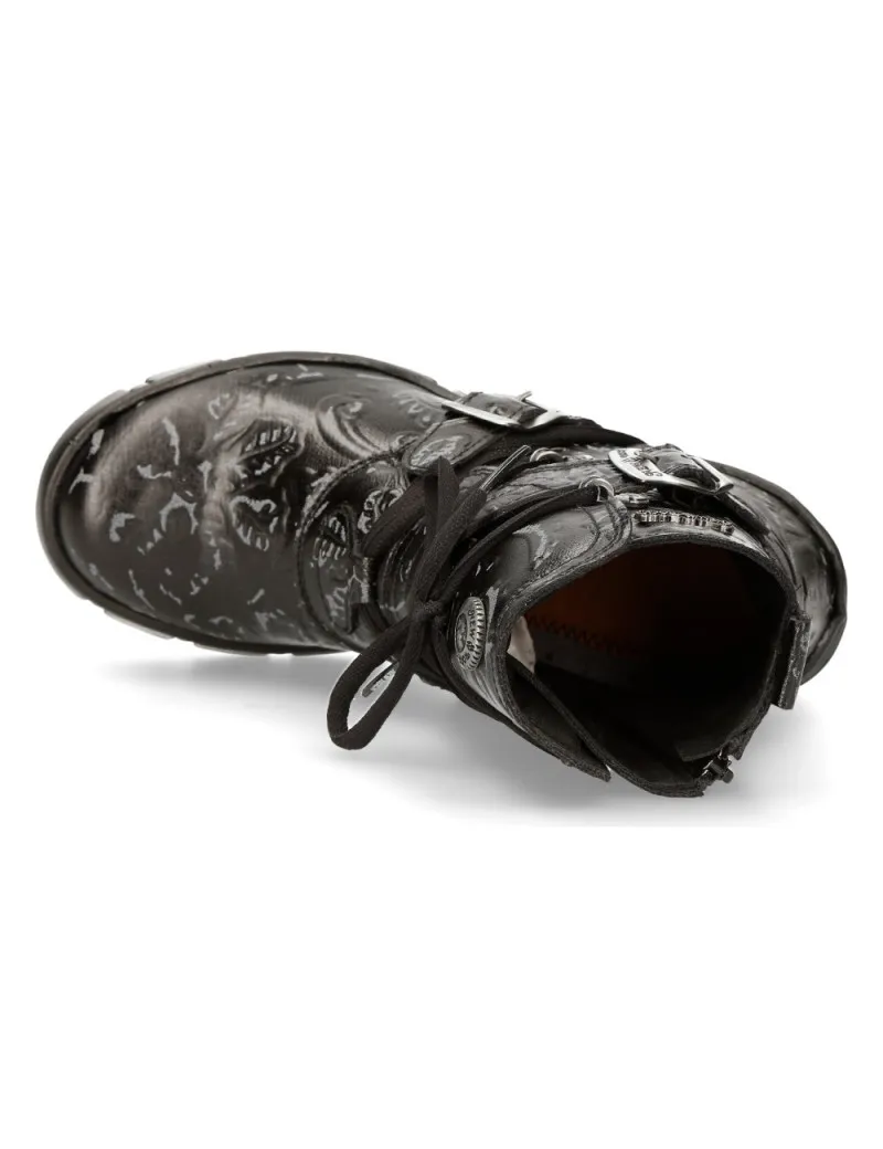 Women's vintage black vegan ankle boots