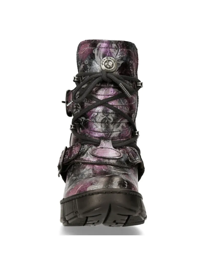 Women's vintage lilac vegan ankle boots