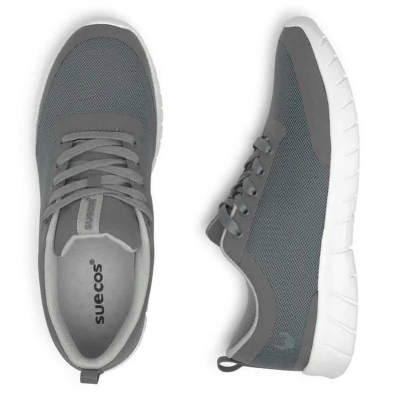 ZAPATILLA DEPORTIVA ALMA GRIS CON CORDONES  SUECOS