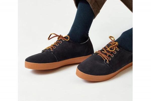 Zapatilla  Pompeii Higby Suede Hydro Navy Caramel