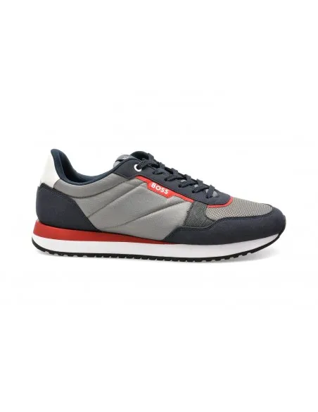 ZAPATILLAS BOSS GRISES Y AZULES  ECOOL