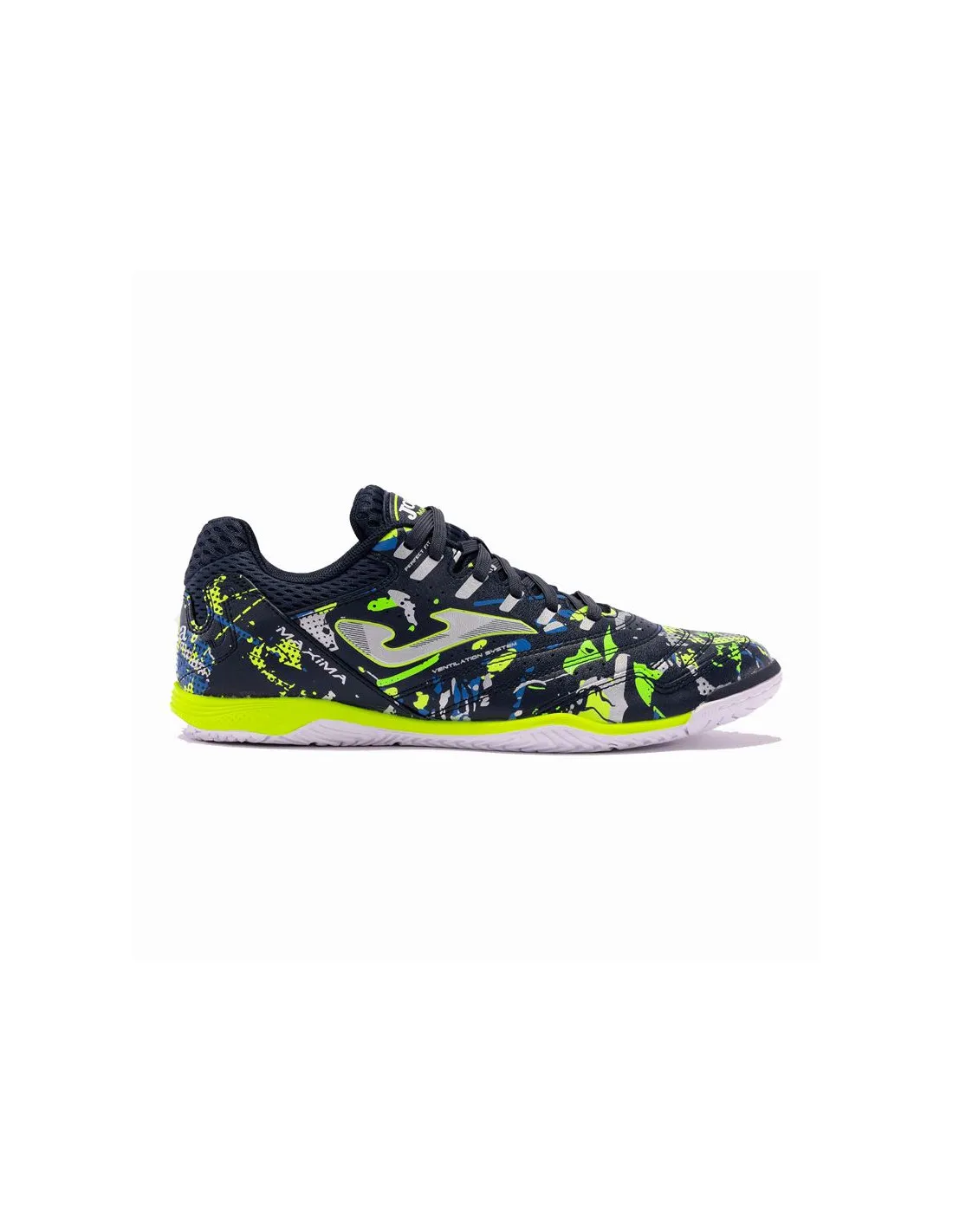 Zapatillas de Fútbol Sala Joma Maxima 2433 Marino Amarillo Flúor Indoor Hombre
