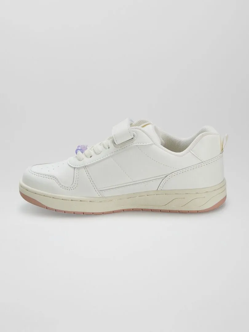ZAPATILLAS DEPORTIVAS CON VELCROS Y CORDONES ELáSTICOS  BLANCO