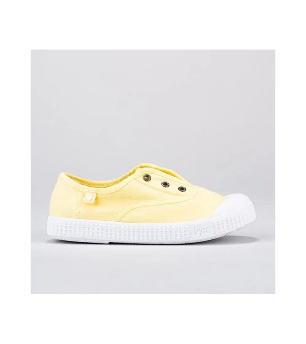 ZAPATILLAS LONA AMARILLO IGOR BERRI ELÁSTICO