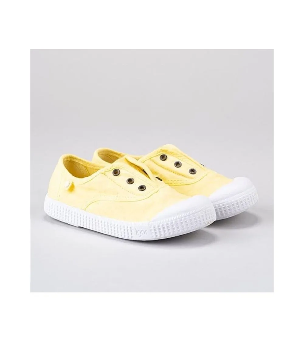 ZAPATILLAS LONA AMARILLO IGOR BERRI ELÁSTICO