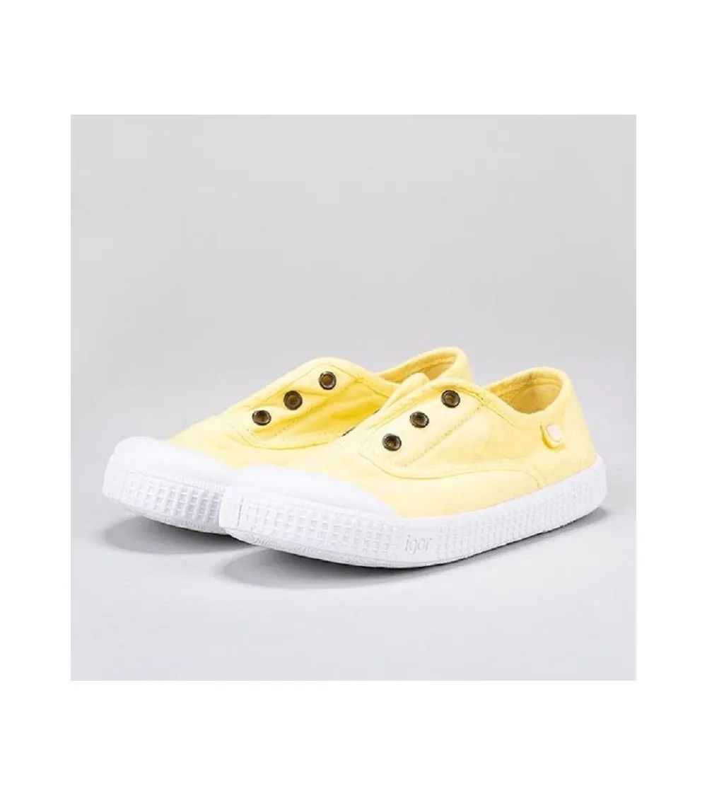 ZAPATILLAS LONA AMARILLO IGOR BERRI ELÁSTICO