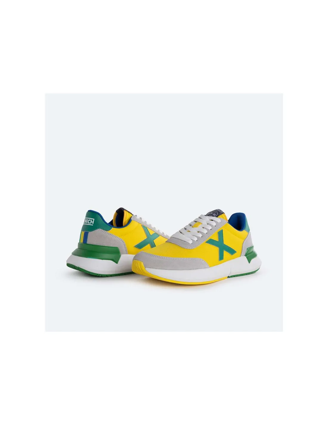 Zapatillas Munich Versus Mundial Br Amarillo Hombre
