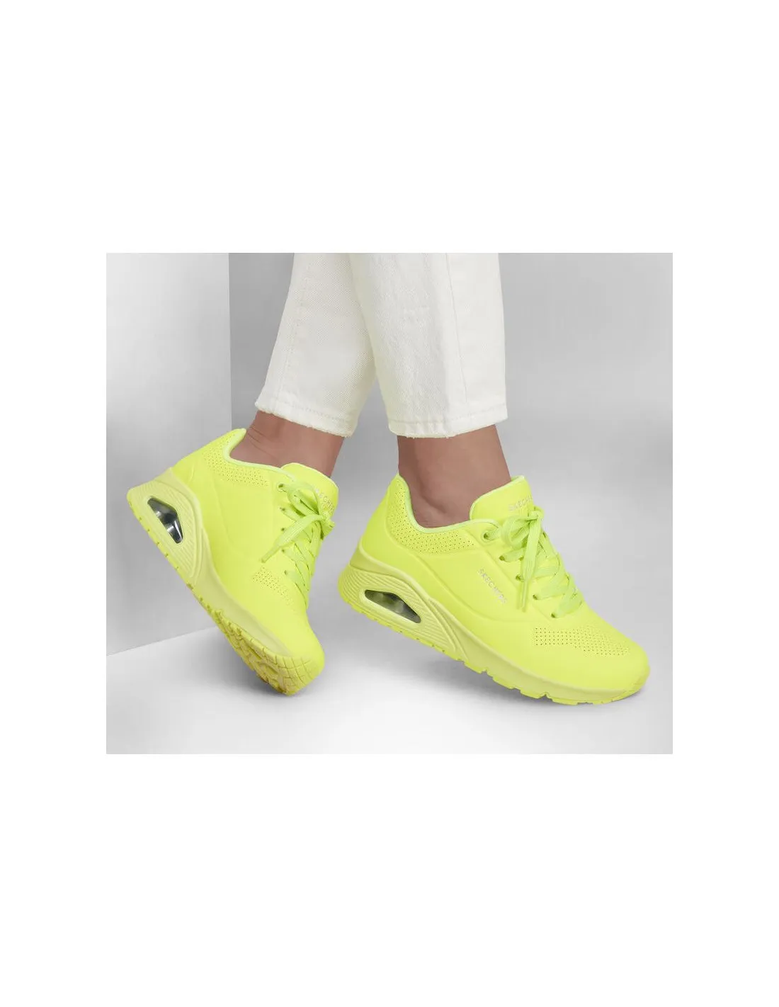 ZAPATILLAS SKECHERS UNO  NIGHT SHADES MUJER AMARILLO