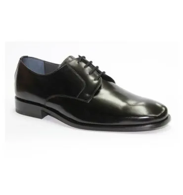 Zapato cordones vestir liso Grimmaldi en negro