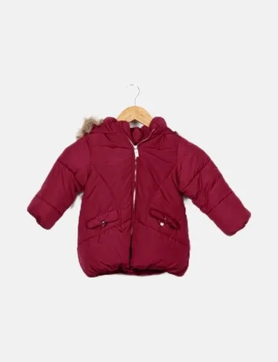 Zara Abrigo acolchado burdeos