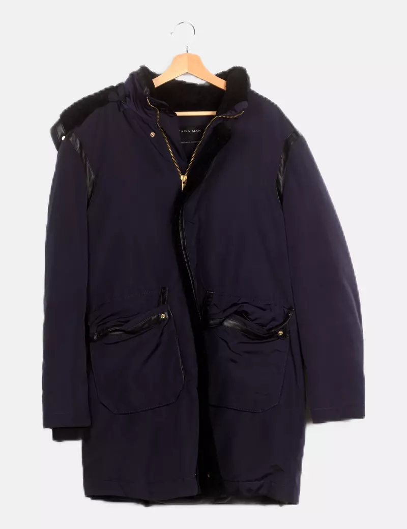 Zara Abrigo azul casual