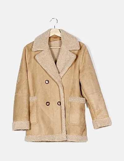 Zara Abrigo beige combinado
