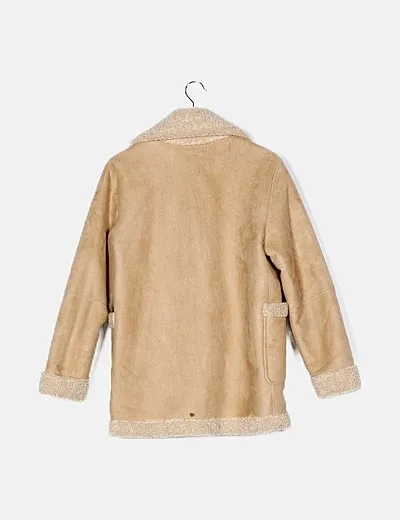 Zara Abrigo beige combinado