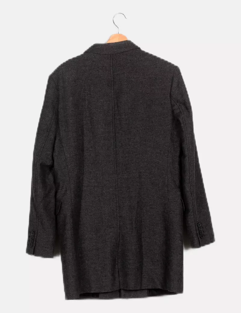 Zara Abrigo gris estampado