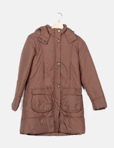 Zara Abrigo marrón básico