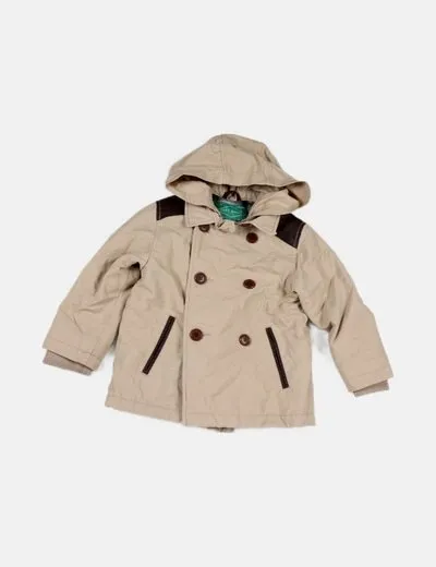 Zara Abrigo marrón combinado