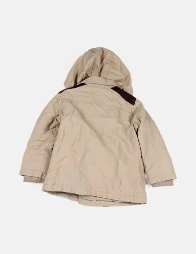 Zara Abrigo marrón combinado