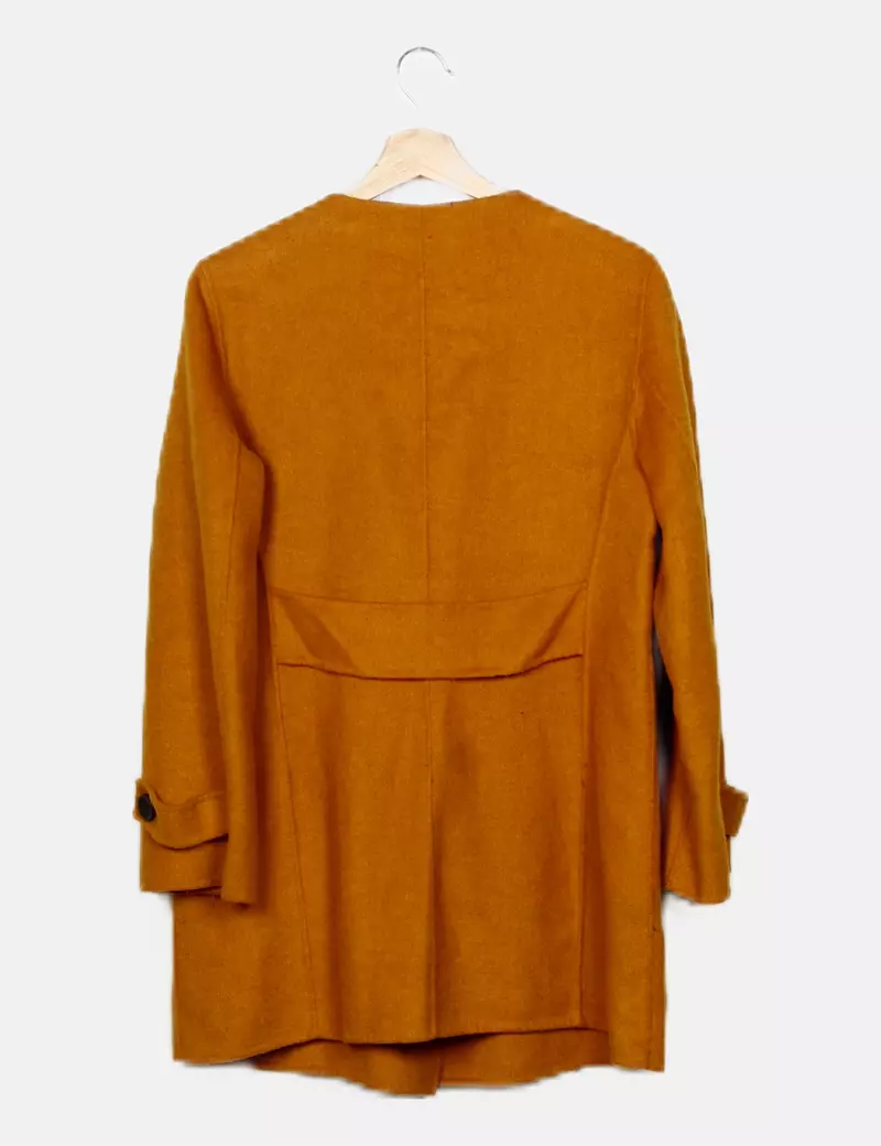 Zara Abrigo paño naranja