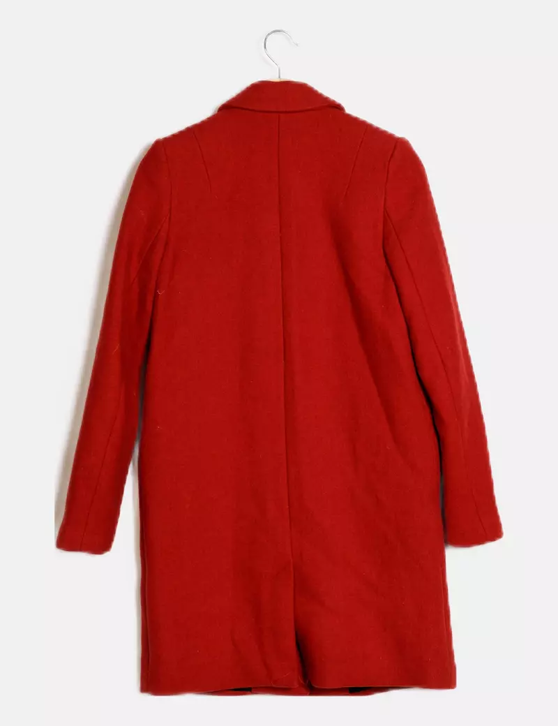 Zara Abrigo rojo paño