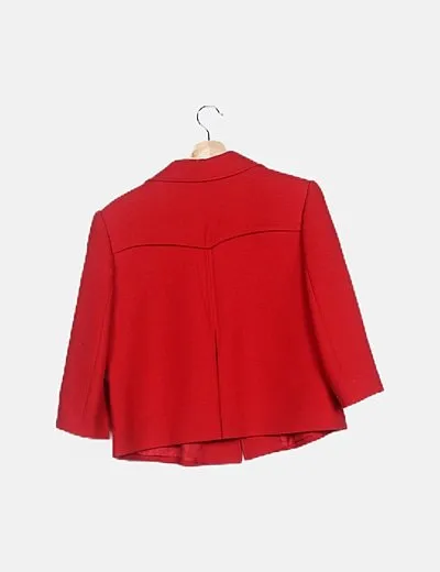 Zendra Abrigo rojo texturizado